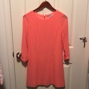 Coral colored flowy dress